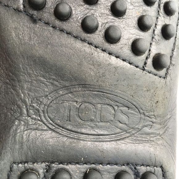 Tods Black Leather Driving Loafers - Picture 4 of 4